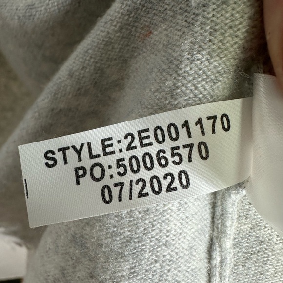 Vineyard Vines Heather Gray Open Front Fringe Cardigan Cashmere Blend Size XL - Picture 5 of 11